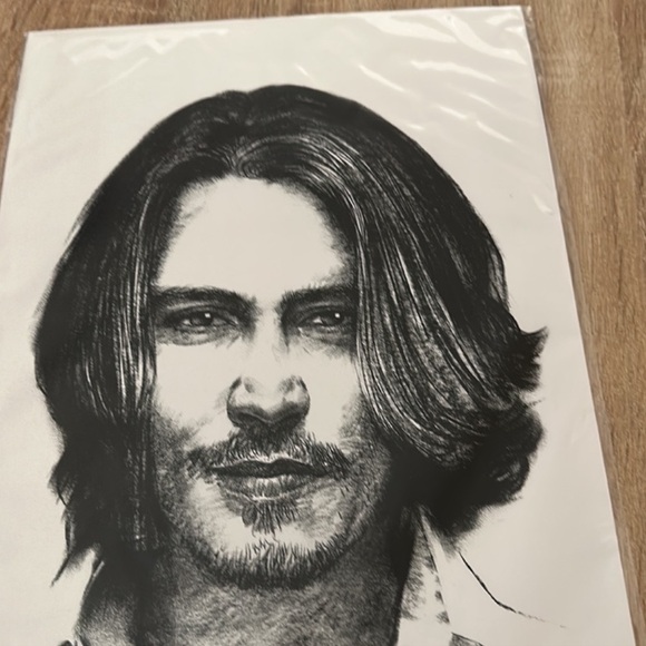 Vintage Sketch Copy of Young Johnny Depp 11X17 - Picture 1 of 4